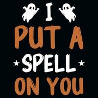 Happy Halloween 31 October typographic tshirt design vector