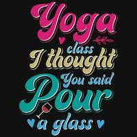 Yoga typography tshirt design vector