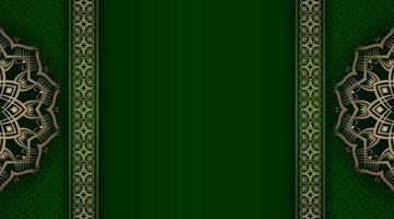 green and gold, luxury mandala background vector