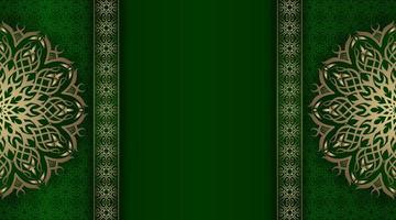 green and gold, luxury mandala background vector