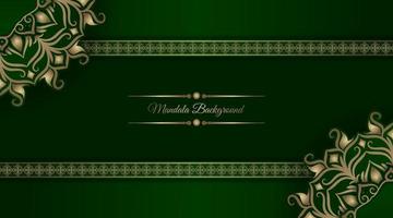 green and gold, luxury mandala background vector