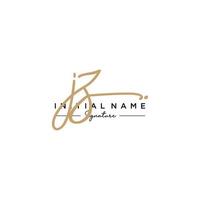 Letter JZ Signature Logo Template Vector