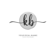k si kb inicial letra escritura y firma logo. un concepto escritura inicial logo con modelo elemento. vector