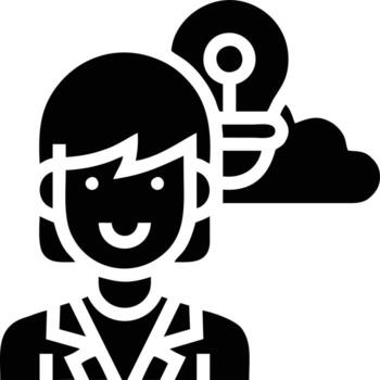 Idea solution icon symbol vector image. Illustration of the creative innovation concept design. EPS 10