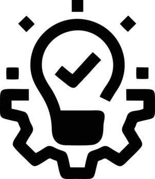 Idea solution icon symbol vector image. Illustration of the creative innovation concept design. EPS 10