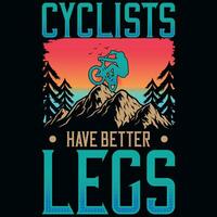 Mountain bicycle riding or bike riding typographic graphics tshirt design vector