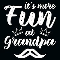 Grandpa's typographic tshirt design vector