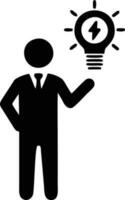 Idea solution icon symbol vector image. Illustration of the creative innovation concept design. EPS 10