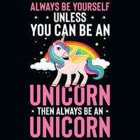 Unicorns tshirt design vector