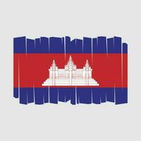 vector de bandera de camboya