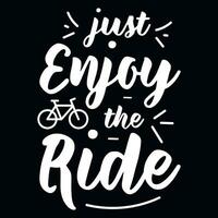 Bicycle or bike riding typographic graphics tshirt design vector