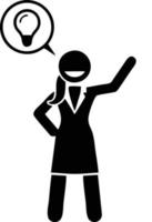 Idea solution icon symbol vector image. Illustration of the creative innovation concept design. EPS 10