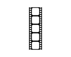 Silhouette of the Filmstrip for Art Illustration, Movie Poster, Apps, Website, Pictogram or Graphic Design Element. Vector Illustration