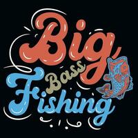 pescar tipografía gráficos camiseta diseño vector diseños