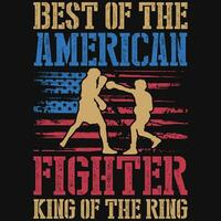 Best of the American fighter's tshirt design vector