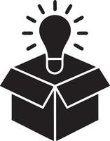 Idea solution icon symbol vector image. Illustration of the creative innovation concept design. EPS 10