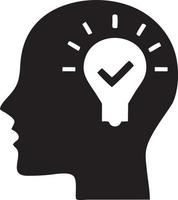 Idea solution icon symbol vector image. Illustration of the creative innovation concept design. EPS 10