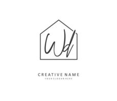 WD Initial letter handwriting and  signature logo. A concept handwriting initial logo with template element. vector