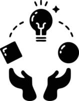 Idea solution icon symbol vector image. Illustration of the creative innovation concept design. EPS 10