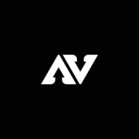 AV logo design vector