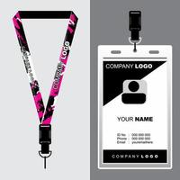 LANYARD DESIGN INSPIRATION FOR YOUR COMPANY COOL NAMETAG ROPE DESIGN EPS.10 FULL VECTOR