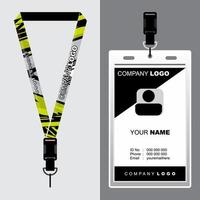 LANYARD DESIGN INSPIRATION FOR YOUR COMPANY COOL NAMETAG ROPE DESIGN EPS.10 FULL VECTOR