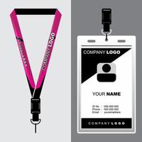 LANYARD DESIGN INSPIRATION FOR YOUR COMPANY COOL NAMETAG ROPE DESIGN EPS.10 FULL VECTOR