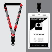 Lanyard Template Design For Company Purposes And More vector