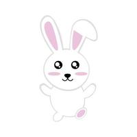 Joyful rabbit vector illustration
