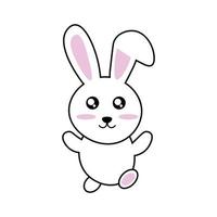 Joyful rabbit vector illustration