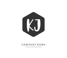kj inicial letra escritura y firma logo. un concepto escritura inicial logo con modelo elemento. vector