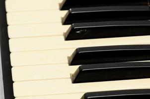 Piano keys up close photo