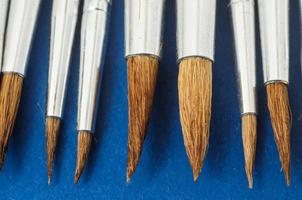 Assorted paint brushes photo