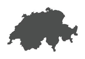 Swiss, Switzerland map with grey black color and white background vector