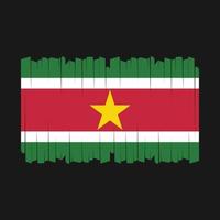 vector de pincel de bandera de surinam