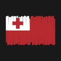 Tonga Flag Brush Vector