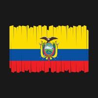 vector de pincel de bandera de ecuador