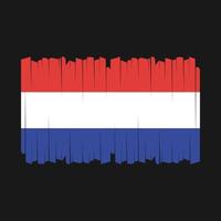 Netherlands Flag Brush Vector