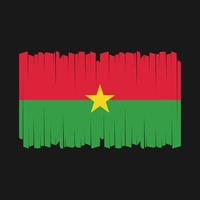 Burkina Faso Flag Brush Vector