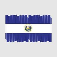 El Salvador Flag Brush Vector