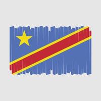 Republic Congo Flag Brush Vector