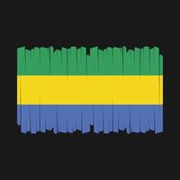 Gabon Flag Brush Vector