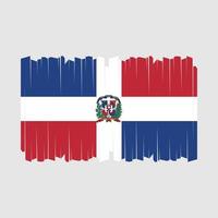 vector de pincel de bandera de república dominicana