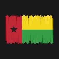 vector de pincel de bandera de guinea bissau