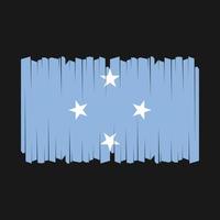 vector de pincel de bandera de micronesia