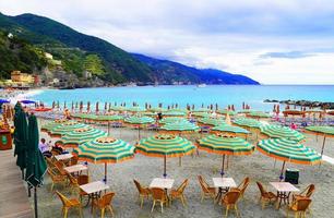 Beach in the Cinque Terre town of Monterosso, Italy photo