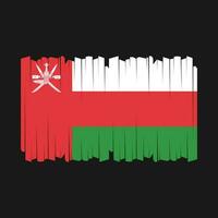 Oman Flag Brush Vector