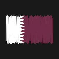 vector de pincel de bandera de qatar