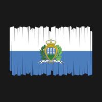 San Marino Flag Brush Vector