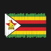 vector de pincel de bandera de zimbabwe